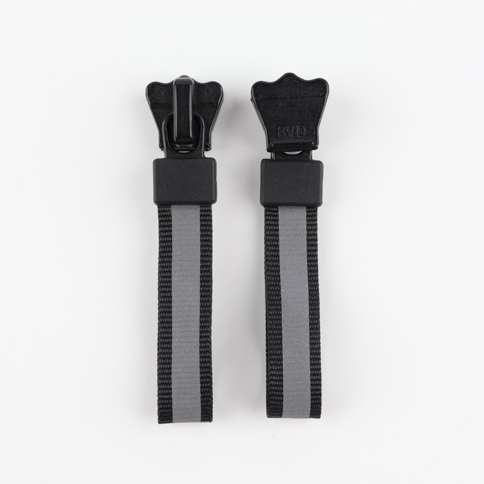 фото Замок автоматический светоотражающий для молнии «трактор», №8, 10 шт, цвет чёрный арт узор