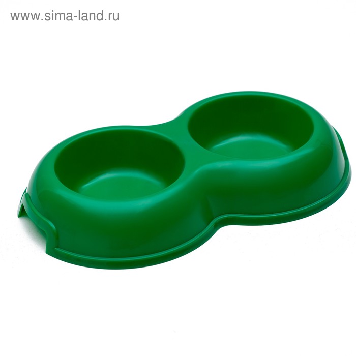 Миска двойная, зелёная, 0,2 л
Миска двойная, зелёная, 0,2 л