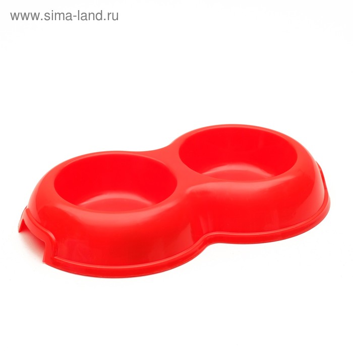 фото Миска двойная 0,2, красная