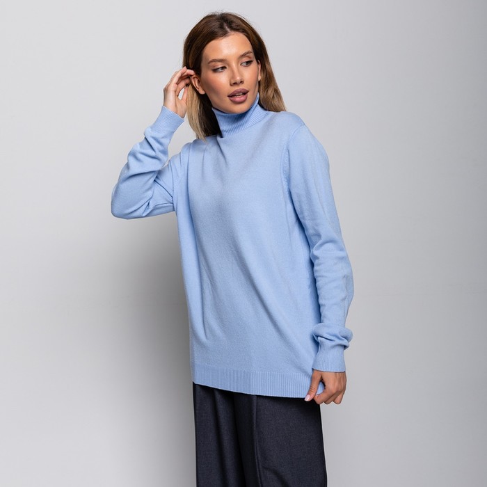 фото Водолазка женская цвет голубой, размер one size (46-50) dommod