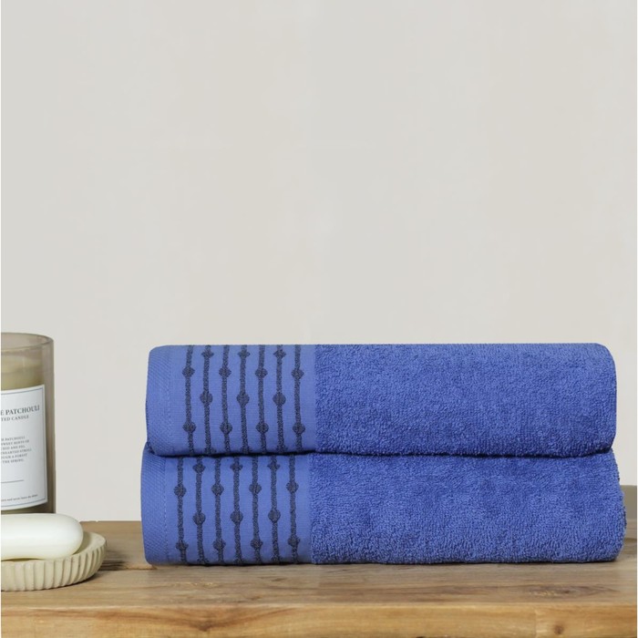 фото Полотенце махровое, размер 50x90 см, цвет джинс