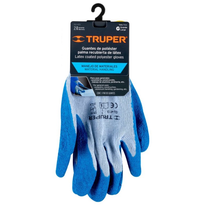 Перчатки х/б, с латексным покрытием, эластичные, TRUPER
Перчатки х/б, с латексным покрытием, эластичные, TRUPER