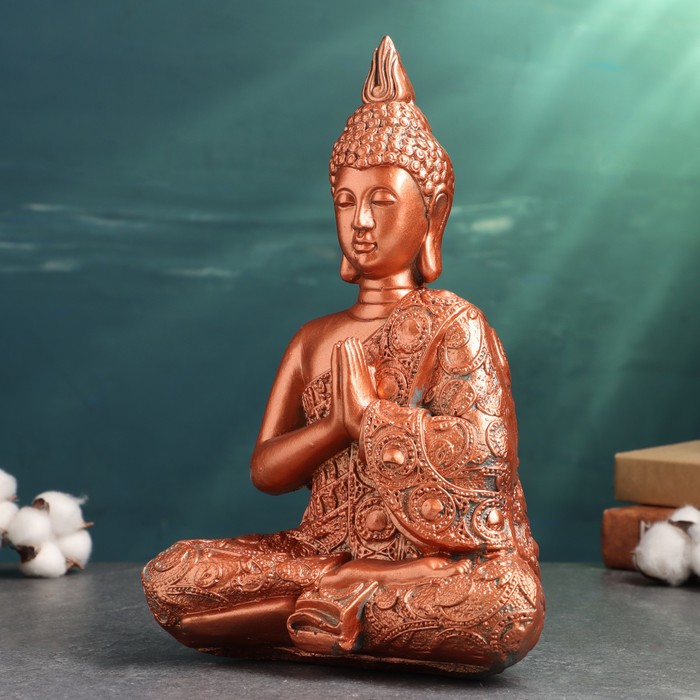 фото Фигура "будда средний" медь, 20х11х29см хорошие сувениры