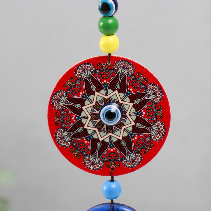 фото Подвеска от сглаза "от сглаза. с яркими бусинами" микс 19,5х6х0,5 см