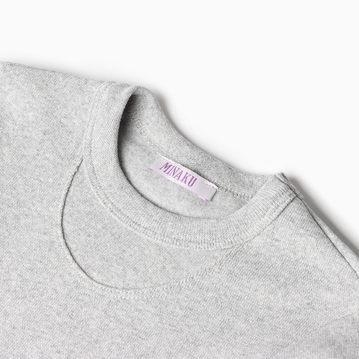 фото Термобелье для мальчика (лонгслив, легинсы) цвет серый меланж, рост 122 minaku