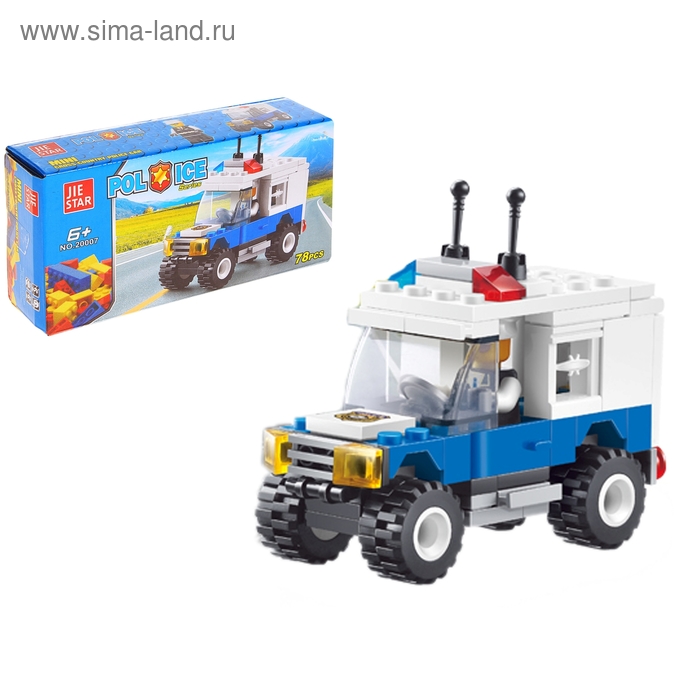 Конструктор «Полицейский патруль», 78 деталей
Конструктор «Полицейский патруль», 78 деталей