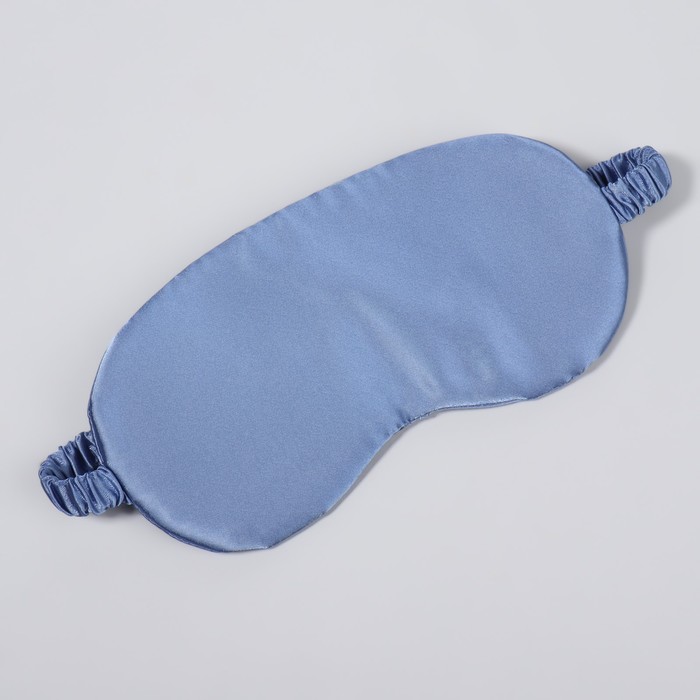 фото Маска для сна «шёлк», 19 × 10 см, резинка одинарная, цвет тёмно-синий onlitop