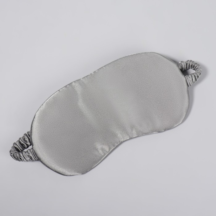 фото Маска для сна «шёлк», 19 × 10 см, резинка одинарная, цвет серый onlitop