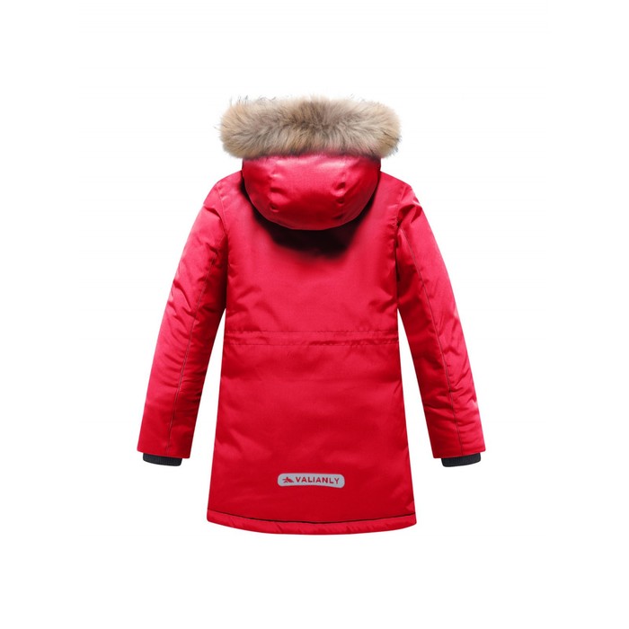 фото Парка зимняя для девочки, рост 116 см, цвет красный mtforce