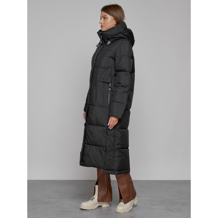 фото Пальто утепленное зимнее женское, размер 46, цвет чёрный mtforce