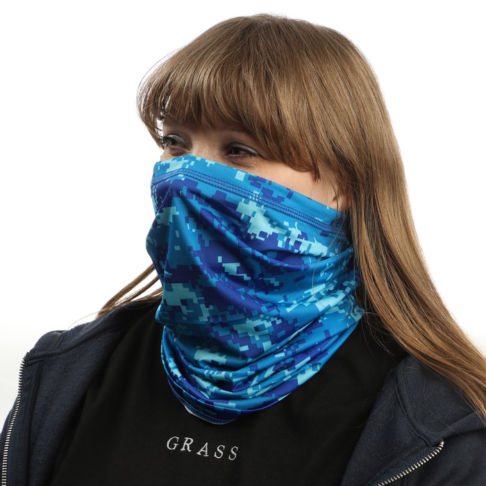 фото Ветрозащитная маска, размер универсальный, синий пиксель