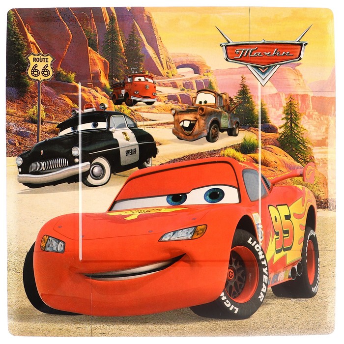 фото Тарелка бумажная, "с днём рождения!", 21 см, тачки disney