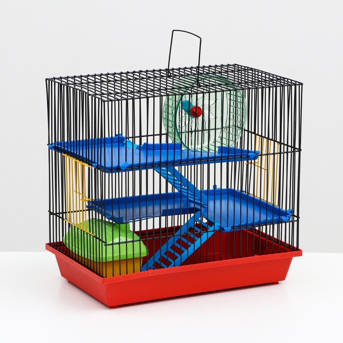 Клетка для грызунов 3 этажа с пластиковыми полками и лесенками, домик и колесо,36 х 24 38 см микс
Клетка для грызунов 3 этажа с пластиковыми полками и лесенками, домик и колесо,36 х 24 38 см микс