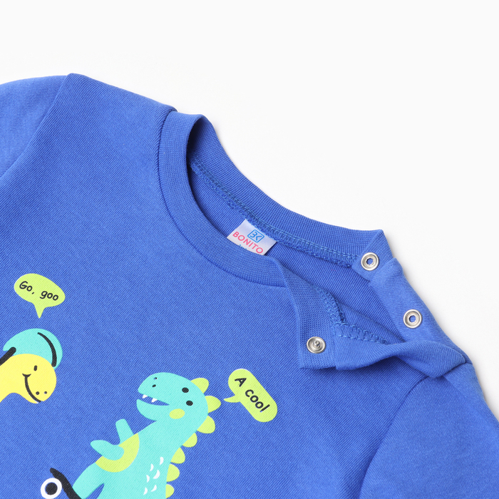 фото Лонгслив для мальчика, цвет электрик, рост 98 см bonito