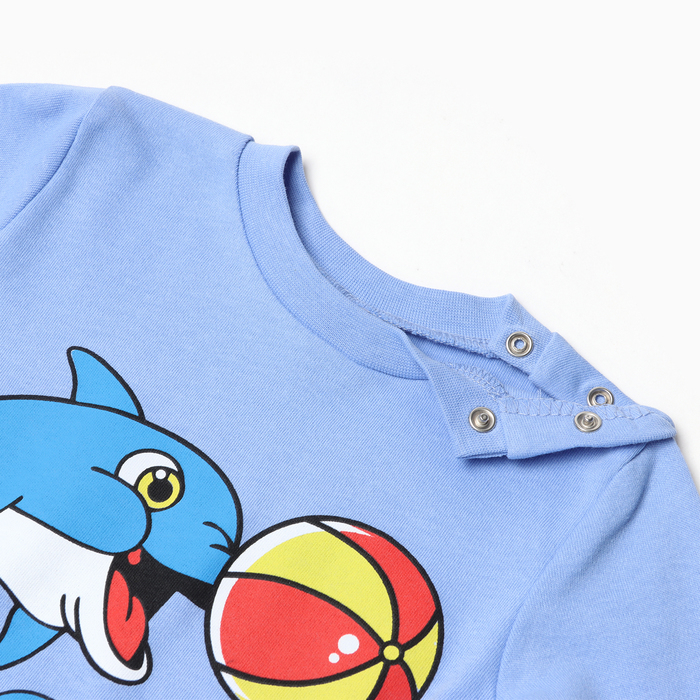 фото Лонгслив для мальчика, цвет голубой, рост 92 см bonito