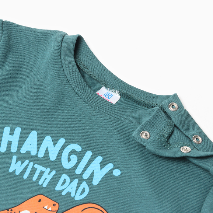 фото Лонгслив для мальчика, цвет изумрудный, рост 98 см bonito