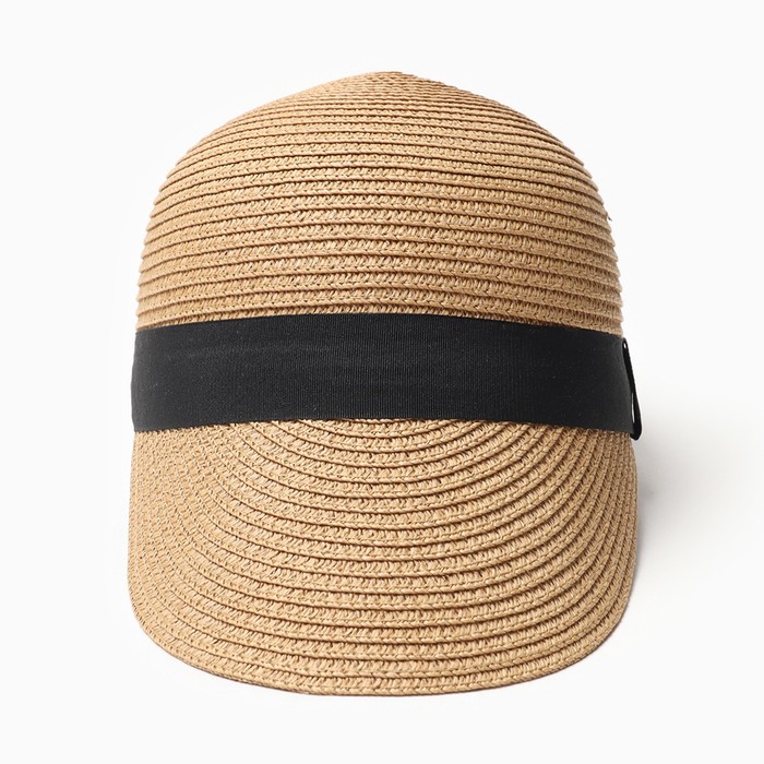 фото Кепка плетёная minaku цв.коричневый, р-р 58