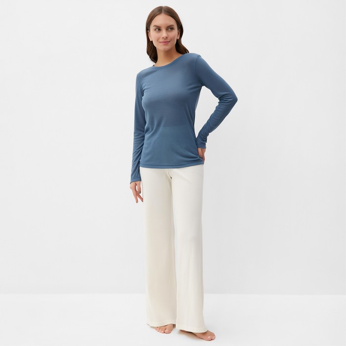 фото Лонгслив женский kaftan: basic line синий, размер размер 44-46