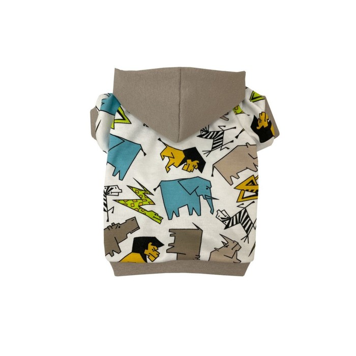 фото Футболка с капюшоном для собак "африка", размер 32 (дс 32 см, ог 39-41 см), хлопковая