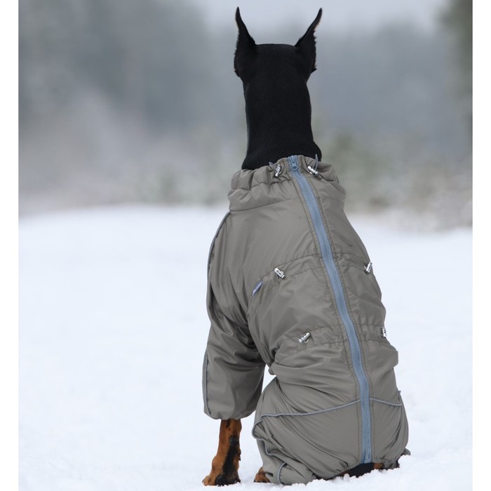 фото Комбинезон для собак (кобель), утепленный флисовый, р. 65-1 (дс 65 см, ош 72 см, ог 100 см), хаки
