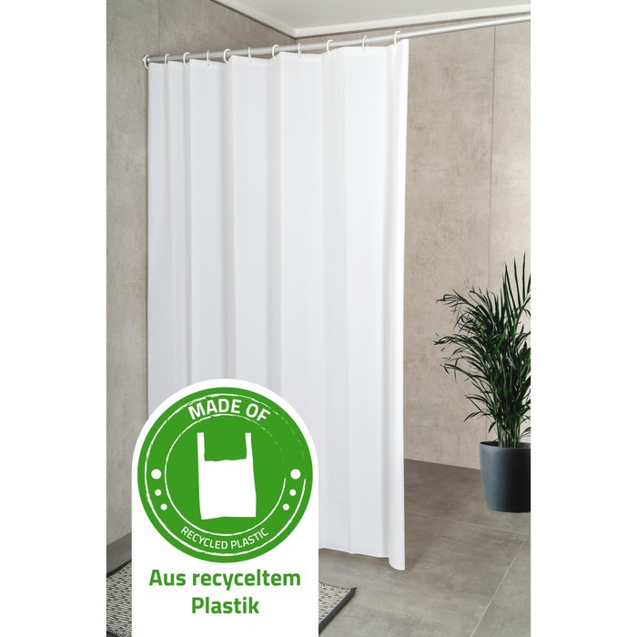 фото Штора для ванной комнаты, 180х200 см, белый ridder