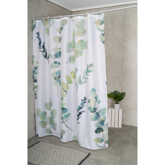 фото Штора для ванной комнаты текстильная, 180х200 см, цветной ridder