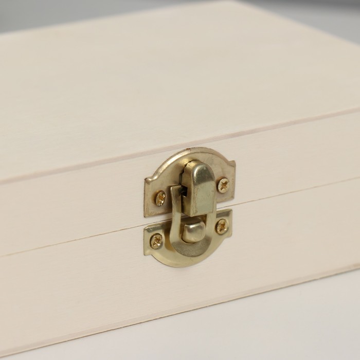 фото Шкатулка дерево под роспись "прямоугольная" замок пряжка 18х11х4,5 см