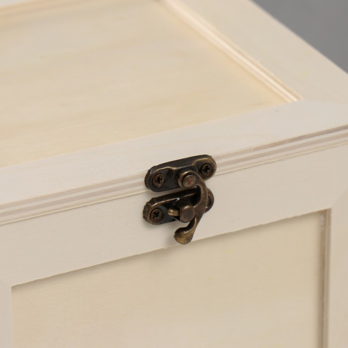 фото Шкатулка дерево под роспись "квадратный ящик" замок крючок 15х15х15,5 см