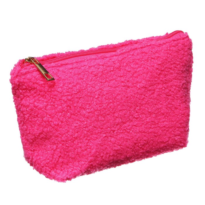 фото Пенал мягкий 1 отд. объем 125*215*70 плюшевый розовый цвет calligrata