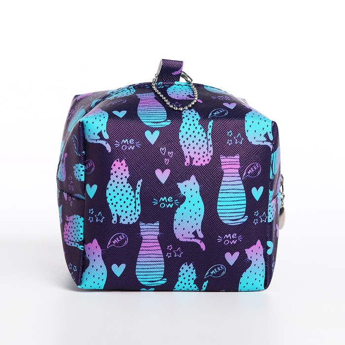 фото Косметичка на молнии, цвет разноцветный/сиреневый