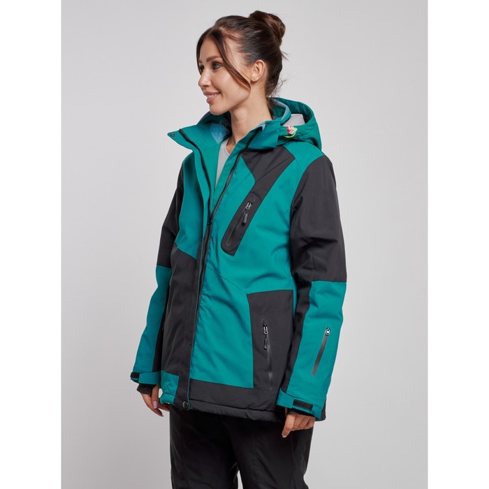 фото Куртка горнолыжная женская, размер 52, цвет тёмно-зелёный mtforce