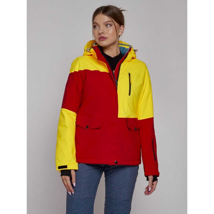 фото Куртка горнолыжная женская зимняя, размер 42, цвет жёлтый mtforce
