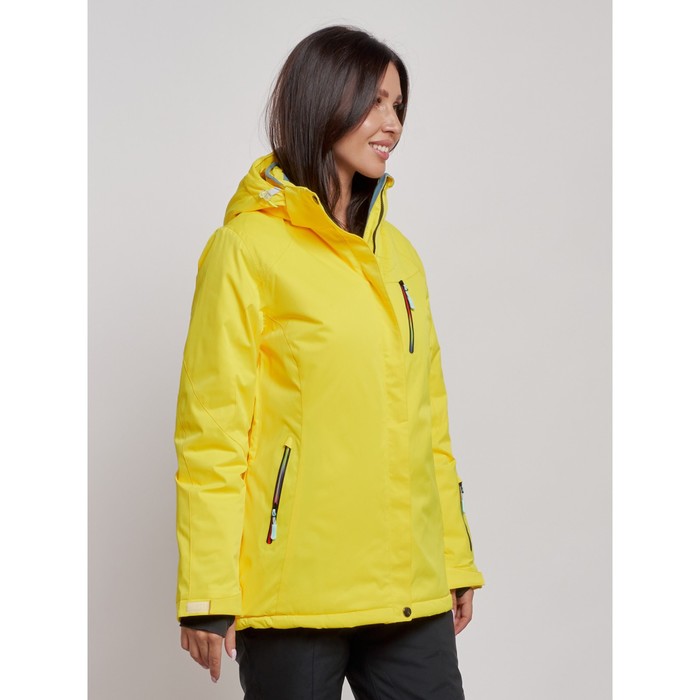 фото Куртка горнолыжная женская зимняя, размер 42, цвет жёлтый mtforce