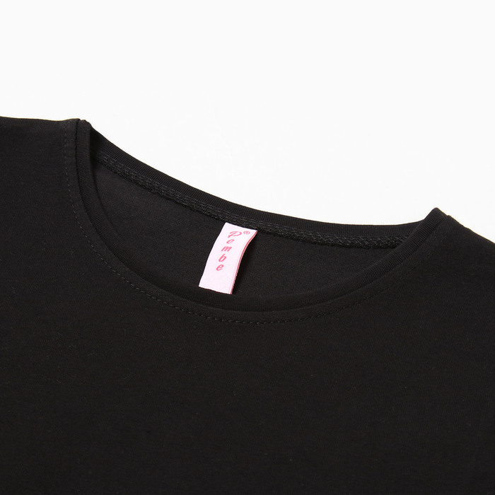 фото Лонгслив для девочки, цвет чёрный, рост 128 см bebus