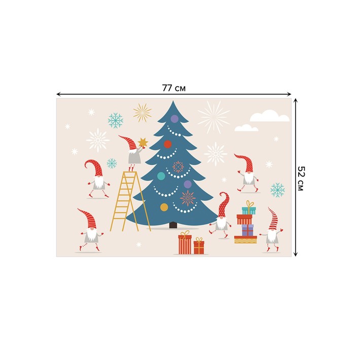 фото Коврик противоскользящий для ванной, размер 52x77 см joyarty