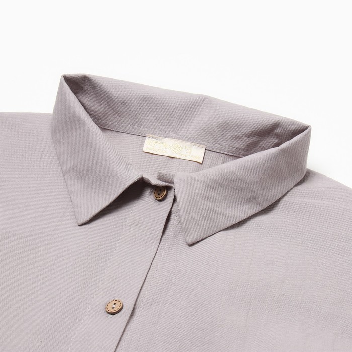 фото Комплект женский (рубашка, шорты) kaftan размер 44-46, серый