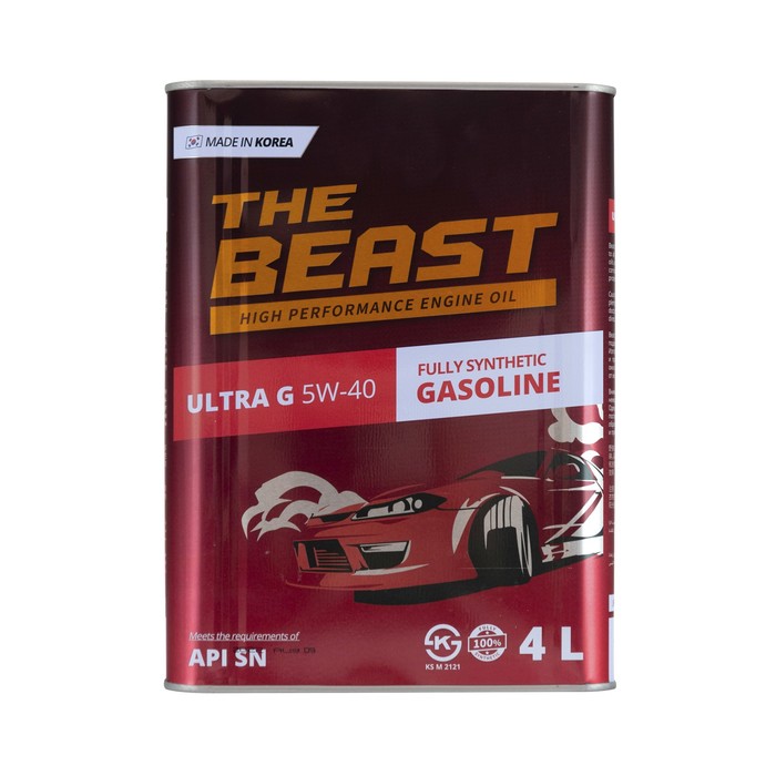 фото Масло моторное the beast ultra g 5w-40, синтетическое, 4 л