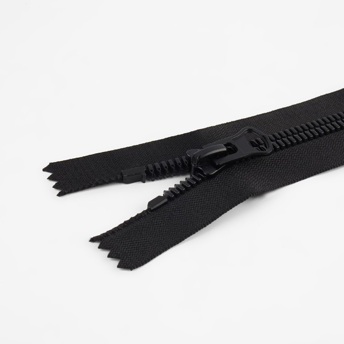 фото Молния неразъёмная «трактор», №8, замок автомат, 18 см, цвет чёрный