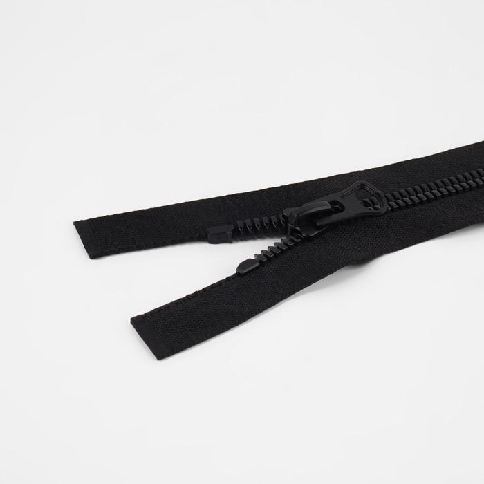 фото Молния разъёмная «трактор», №8, замок автомат, 80 см, цвет чёрный