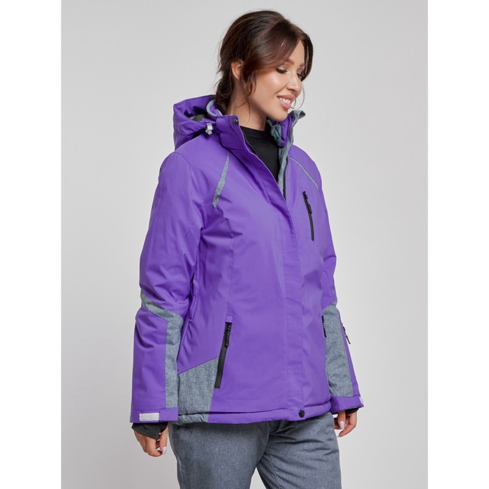 фото Куртка горнолыжная женская зимняя, размер 50, цвет фиолетовый mtforce