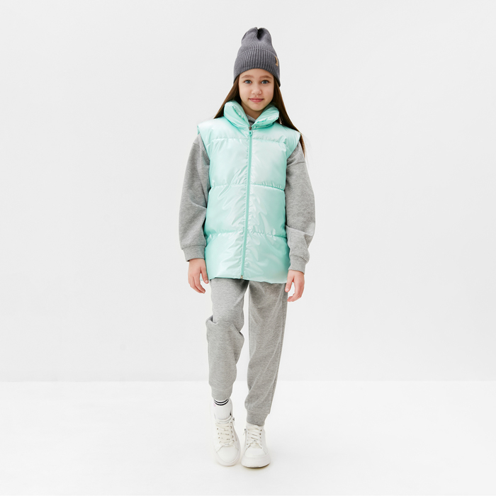 фото Жилет детский minaku, цвет зелёный, рост 140 см