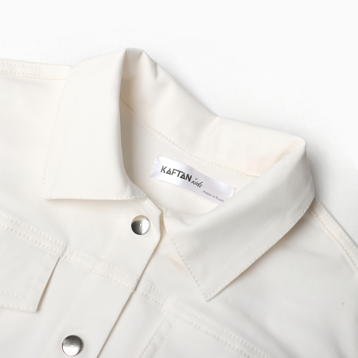 фото Рубашка верхняя укор. детская kaftan р. 34 (122-128 см), молочный