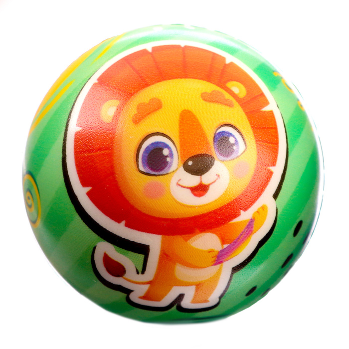 фото Мягкий мяч "лови, бросай"зверята 7,6см , в шоубоксе funny toys