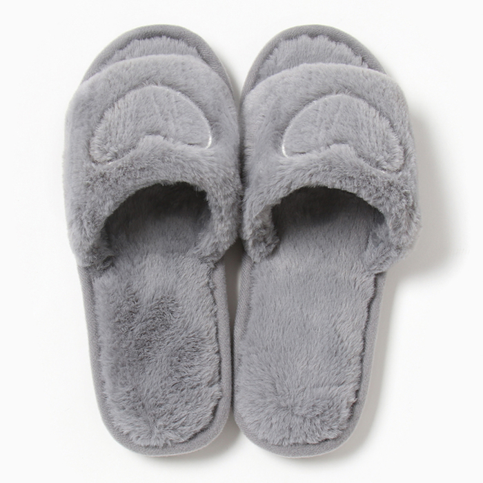 фото Тапочки женские с открытым носом, размер 38-39, серый lovelife