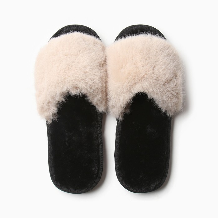 фото Тапочки женские с открытым носом размер 39-40, цвет кофейный lovelife