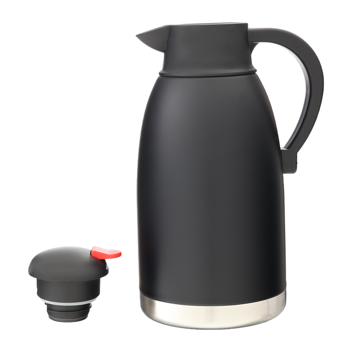 фото Термос-кофейник, 1.2 л, сохраняет тепло до 24 ч, черный