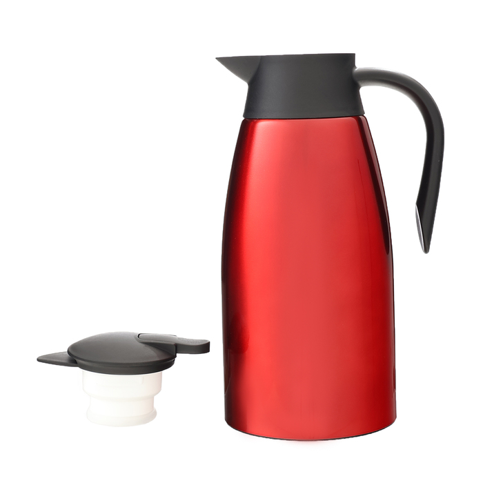 фото Термос-кофейник, 2 л, сохраняет тепло до 24 ч, красный