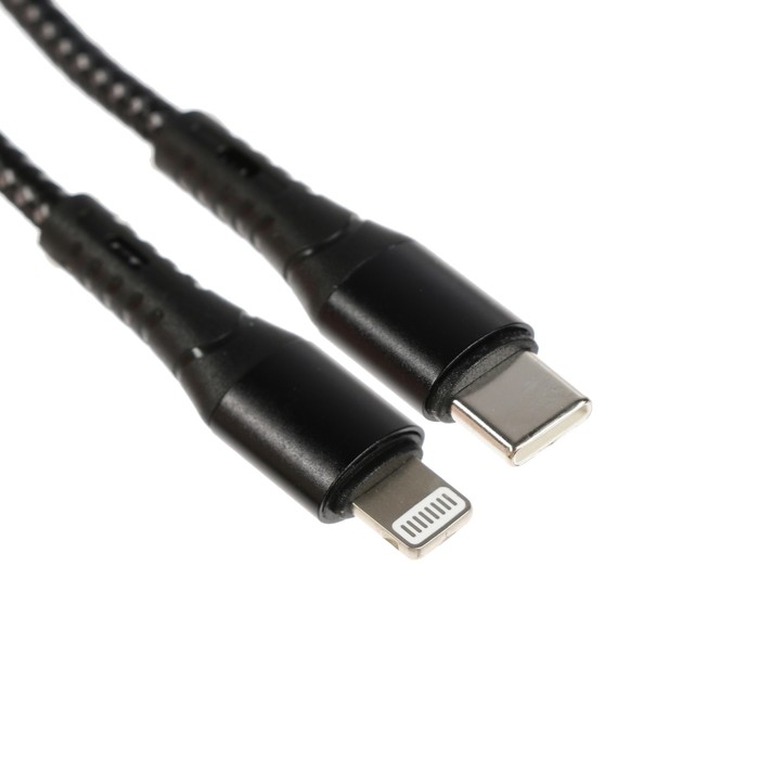 Кабель Type-C - Lightning, 3 А, 66 W, быстрая зарядка, тканевая оплётка, 1 метр, чёрный
Кабель Type-C - Lightning, 3 А, 66 W, быстрая зарядка, тканевая оплётка, 1 метр, чёрный