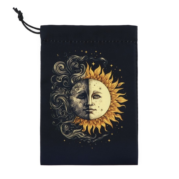 фото Мешочек для карт «солнце и луна», чёрный, 12х18 см лас играс