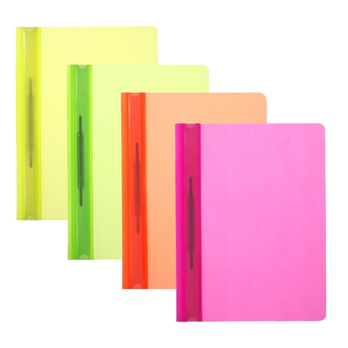 Набор папок-скоросшивателей А4, Calligrata Neon, 160 мкм, 8 штук, МИКС, прозрачный верх
Набор папок-скоросшивателей А4, Calligrata Neon, 160 мкм, 8 штук, МИКС, прозрачный верх